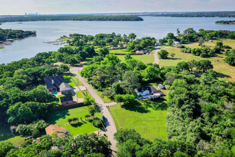Aerial Photos showing close relation near the lake
