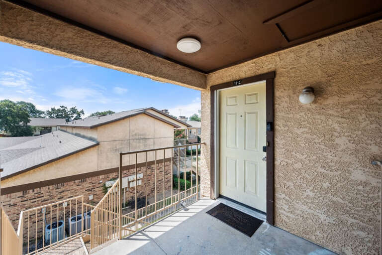 Front door entryway from 2nd floor walkup