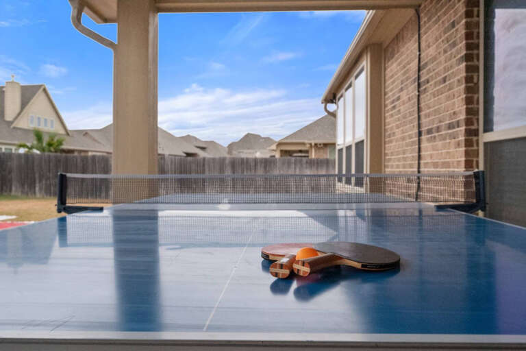 View from ping pong table ready for your entertainment!
