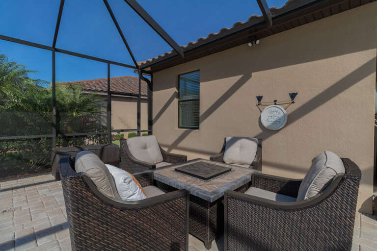 Additional seating on pool deck