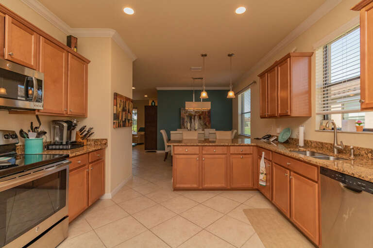 Fully stocked kitchen
