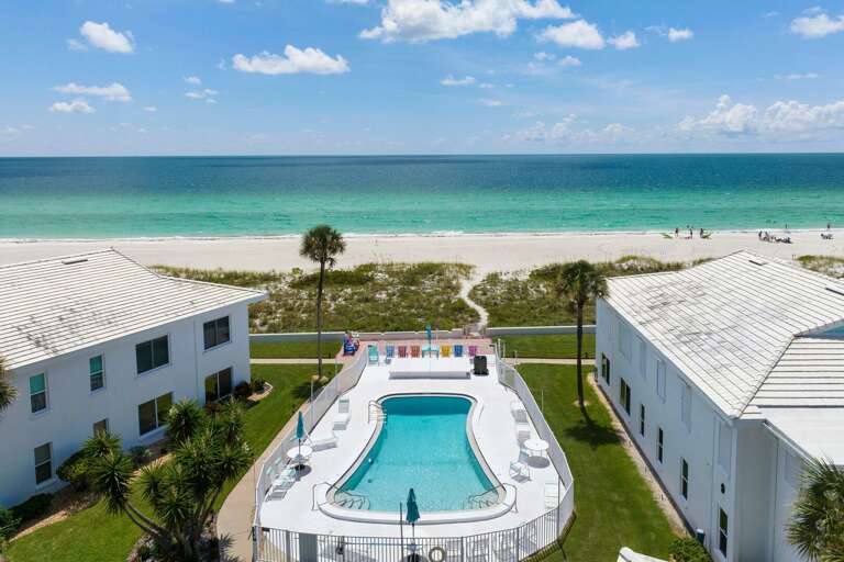 View of the beach from the pool!