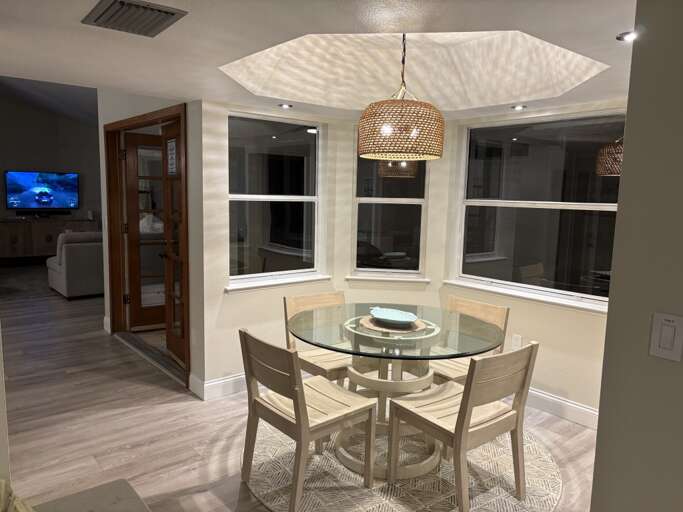 Pour your coffee in the nook before anyone else is up and watch the morning light spill across the breakfast table.