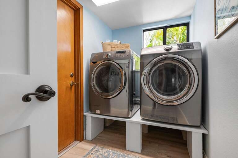 Run a load between your beach days and come back to dry towels waiting instead of a pile in the corner.