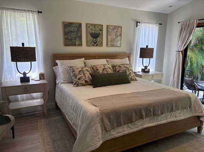 Wake up in your primary suite before anyone else stirs, with the whole king bed to stretch out in.