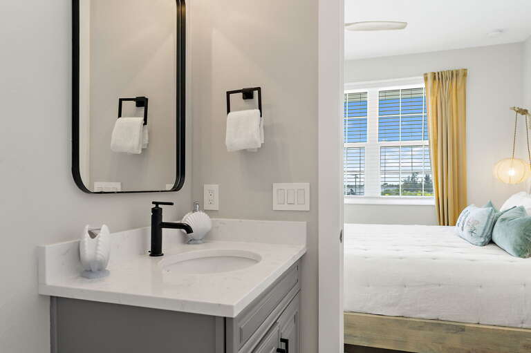 Jack and Jill bathroom connecting the 2nd and 3rd bedroom