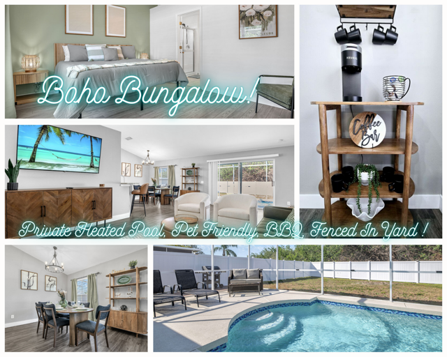 Your home base is ready — heated pool, pet-friendly yard, BBQ, and everything your group needs waiting inside.