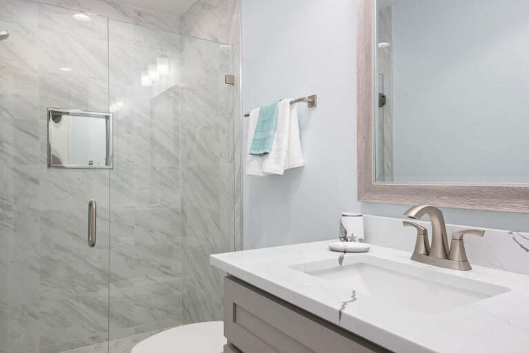Shared Bathroom off of the living room