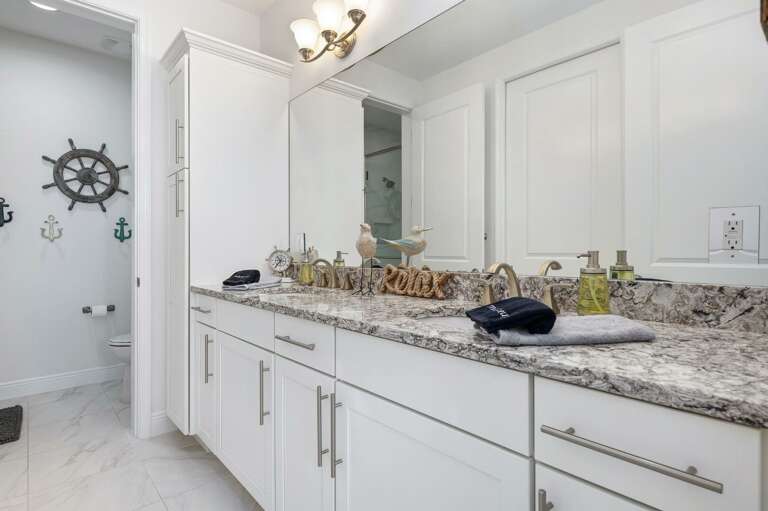 Hair dryers are avialable in each bathroom