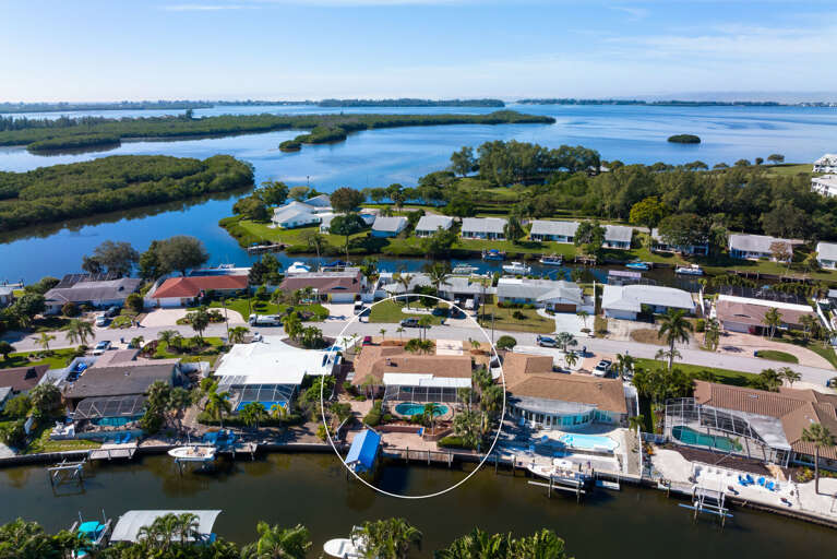 Open bay, mangrove islands, and clear Florida water — this is the wider neighborhood your dock puts you right next to whenever you want to get out on the water.