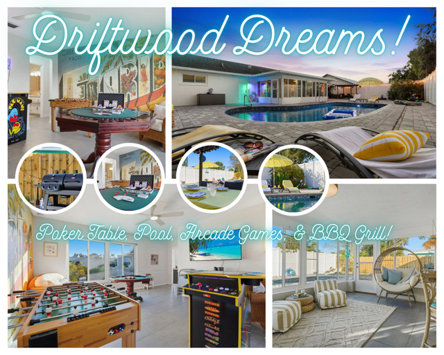 Your next few days, right here — pool, game room, patio. Everything is waiting.