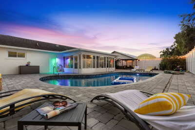 Pull up a lounger, let the sun drop, and watch the pool light up as Florida goes golden — your vacation starts the second you step through the gate.