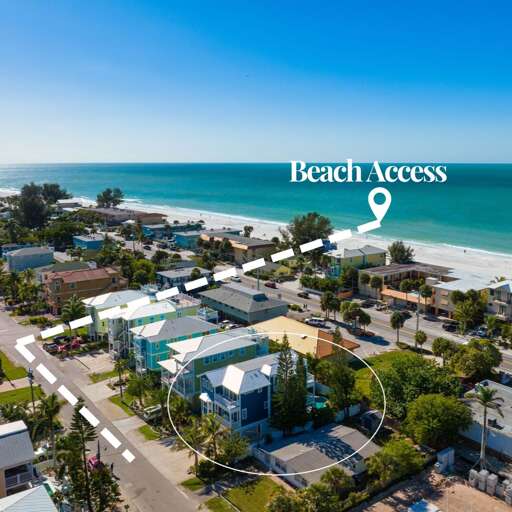 Picture the walk to the beach before you even arrive — a few short blocks and you're on the sand, no car required.