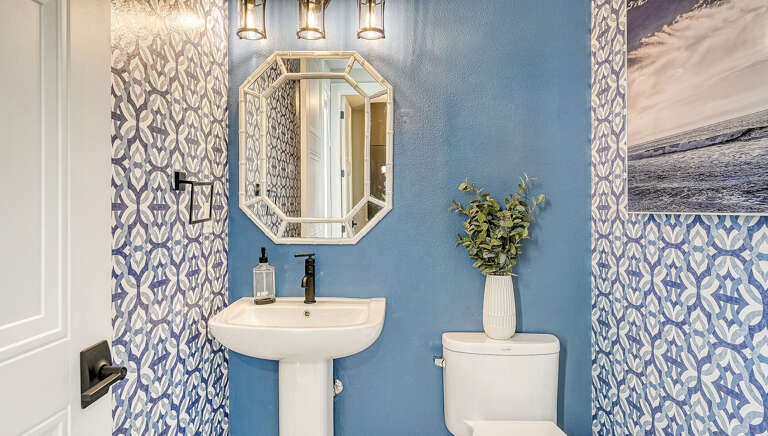 Head to the powder room on the main floor without ever climbing a flight of stairs for you.