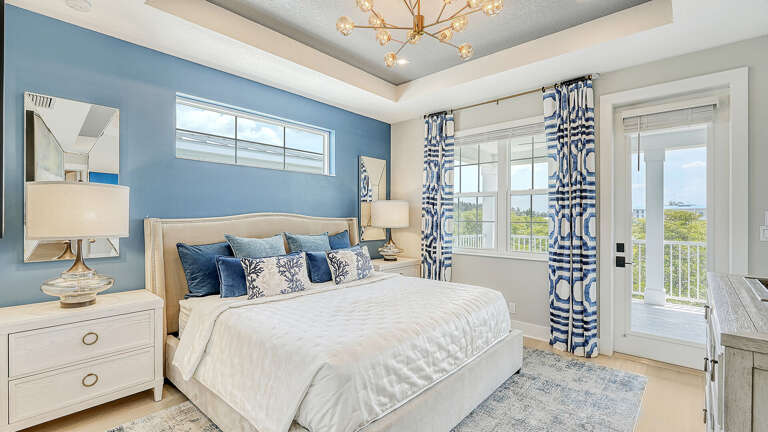Step onto your own private balcony straight from bed before anyone else in the house is up.