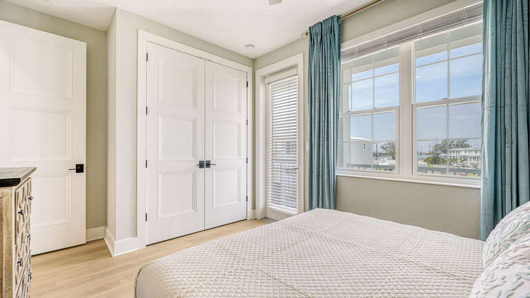 Unpack for real in the closet instead of living out of your suitcase all week.