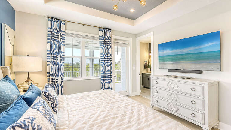 Watch a show before bed in the Master bedroom with your window cracked for the breeze.