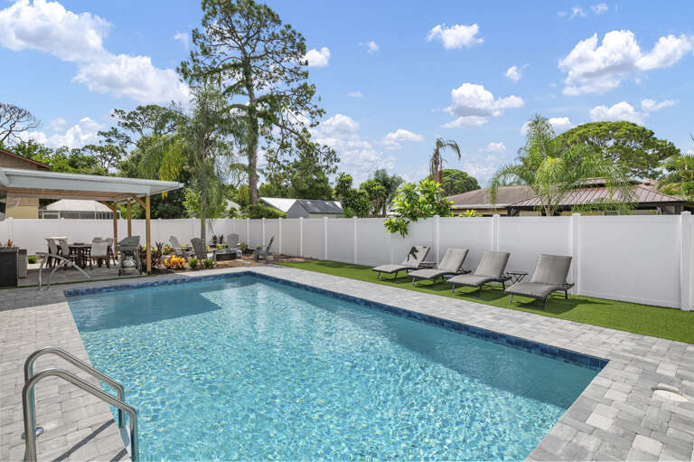 Claim your lounger early, because everyone else will want this spot. The pool is clean, warm, and all yours for the whole stay.