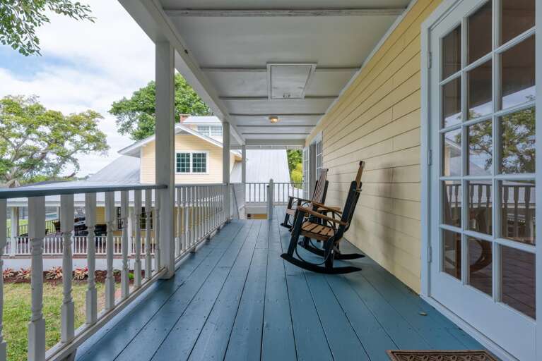 Step out onto the guest house deck with your coffee and get a version of the bay view all to yourselves.