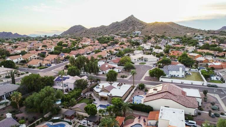 Outdoor Aerial of Neighborhood
