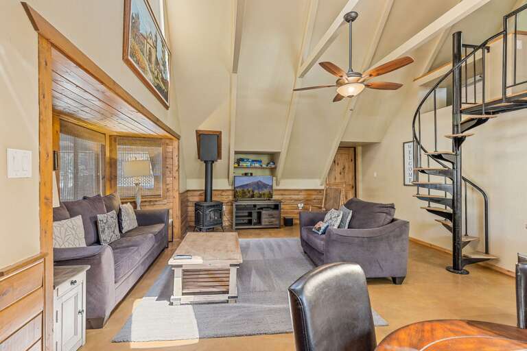 Living room area with TV