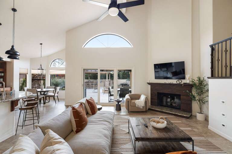 Sliding glass door leading straight to the backyard from the Living Room.