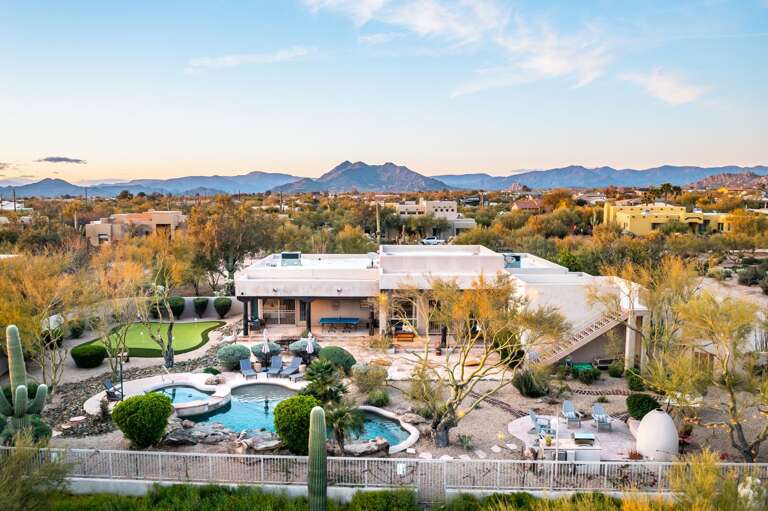 Aerial view of yard. Aerial view of yard.