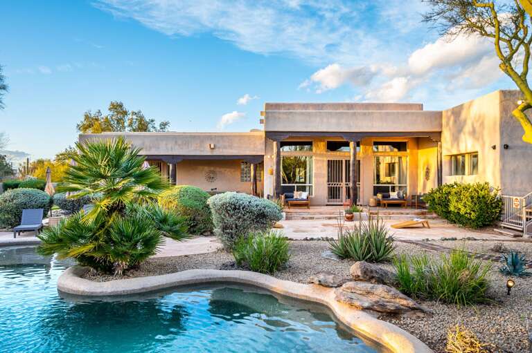 Corn hole and outdoor seating you can see from the pool. Corn hole and outdoor seating you can see from the pool.