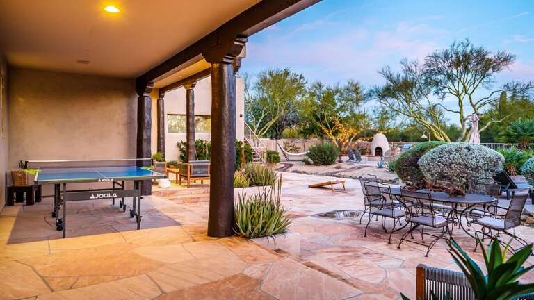 Ping-pong, outdoor dining, and seating Ping-pong, outdoor dining, and seating