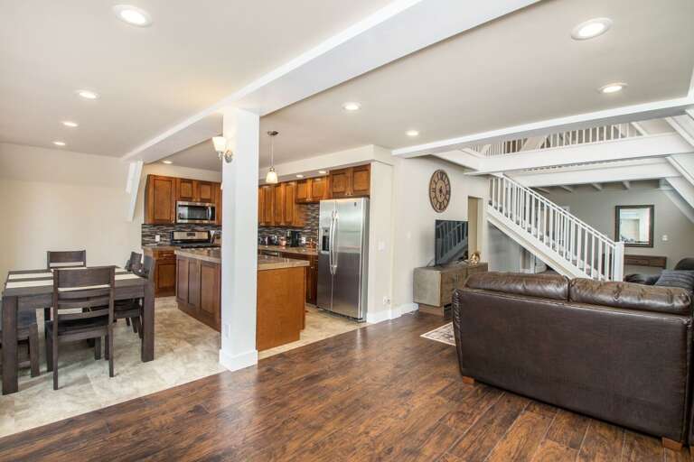 Open floor plan from living, dining room and kitchen Open floor plan from living, dining room and kitchen