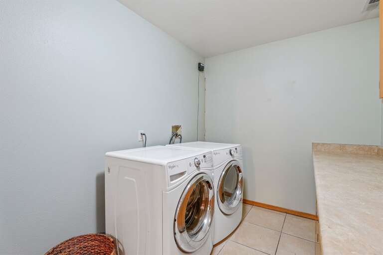 Efficient washer and dryer area Efficient washer and dryer area