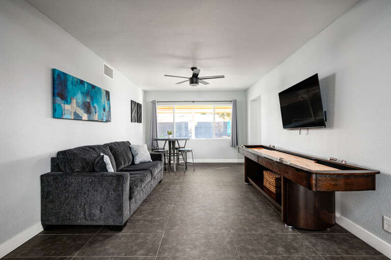 The sofa, doubles as a bed. The sofa, doubles as a bed.