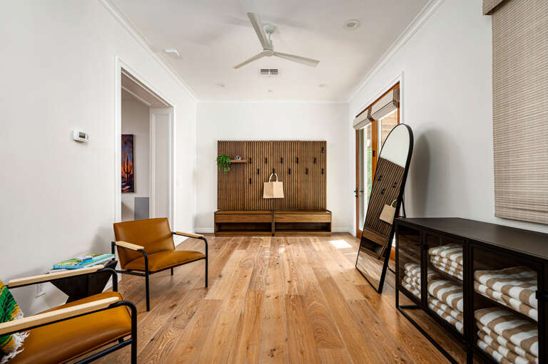 Get some quiet time or grab pool towels before heading outside.