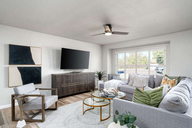 Large TV and seating Large TV and seating