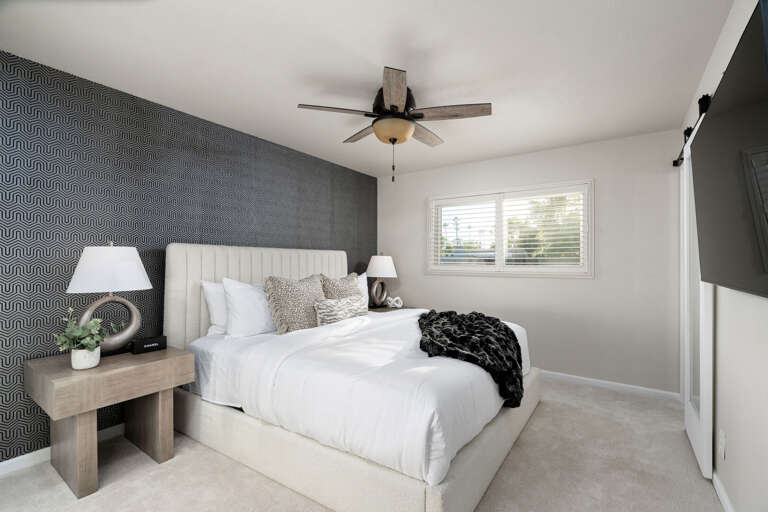 Primary bedroom with King size bed Primary bedroom with King size bed