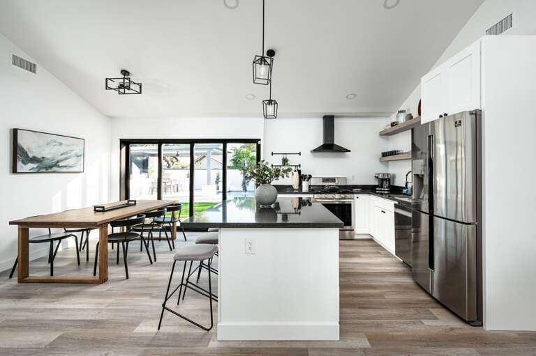 Cooking and dining in one spot.