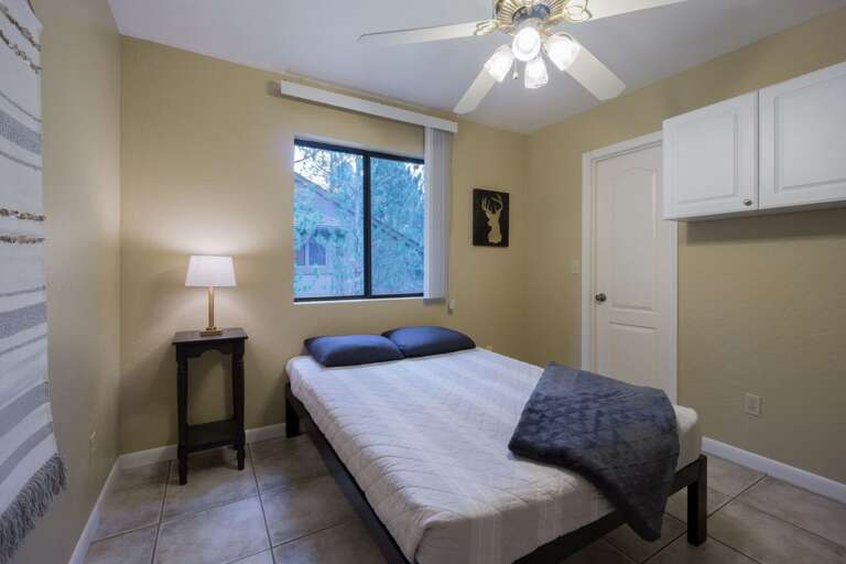 Cozy full bed, ideal for a restful night's sleep and sweet dreams.