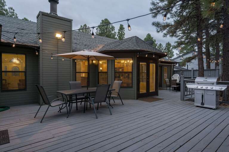 Perfect seating area with a BBQ grill, ready for outdoor meals and summer gatherings.