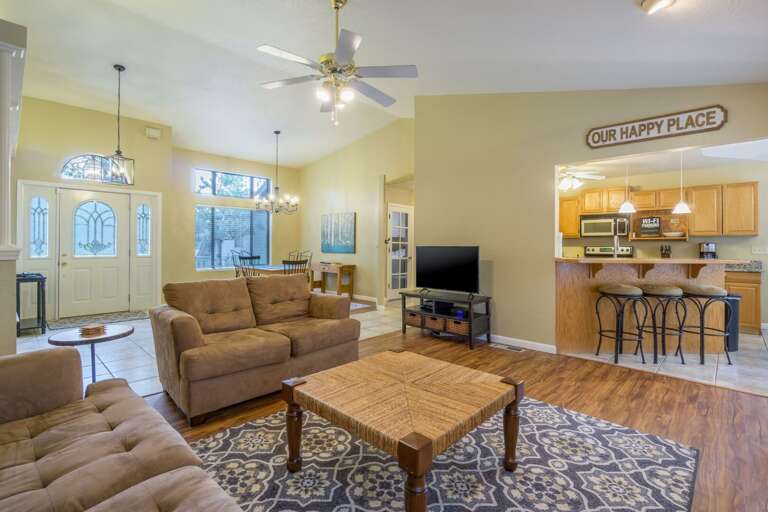 Spacious living room, designed for comfort and relaxation, perfect for unwinding or entertaining.