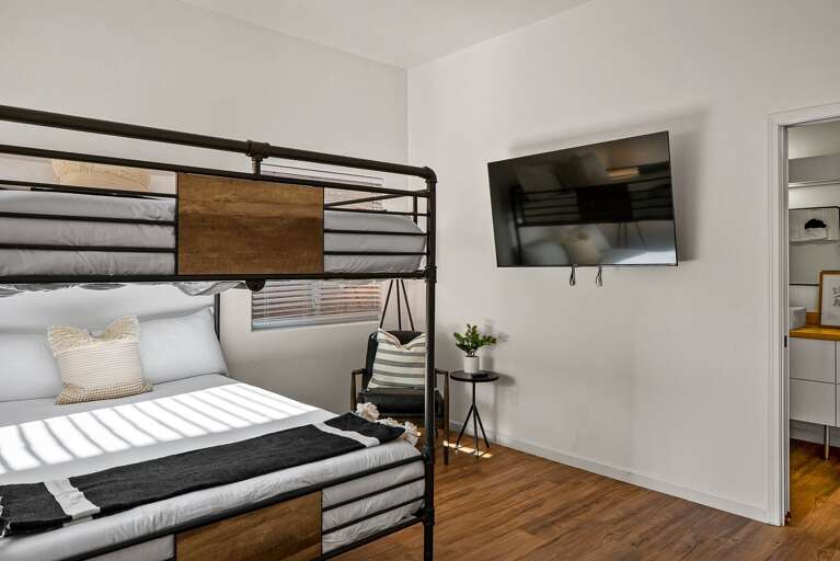 Bedroom Three w/ Queen-Queen Bunk Bed Bedroom Three w/ Queen-Queen Bunk Bed