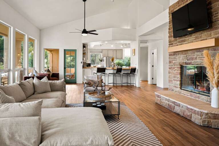 Living Area w/ Kitchen in Background Living Area w/ Kitchen in Background