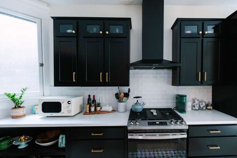 Our kitchen combines modern convenience with classic charm Our kitchen combines modern convenience with classic charm