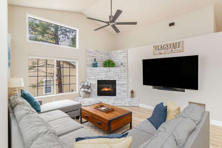 Exceptional Amenities: Stay comfortable year-round with a gas fireplace and heated floors throughout the home Exceptional Amenities: Stay comfortable year-round with a gas fireplace and heated floors throughout the home