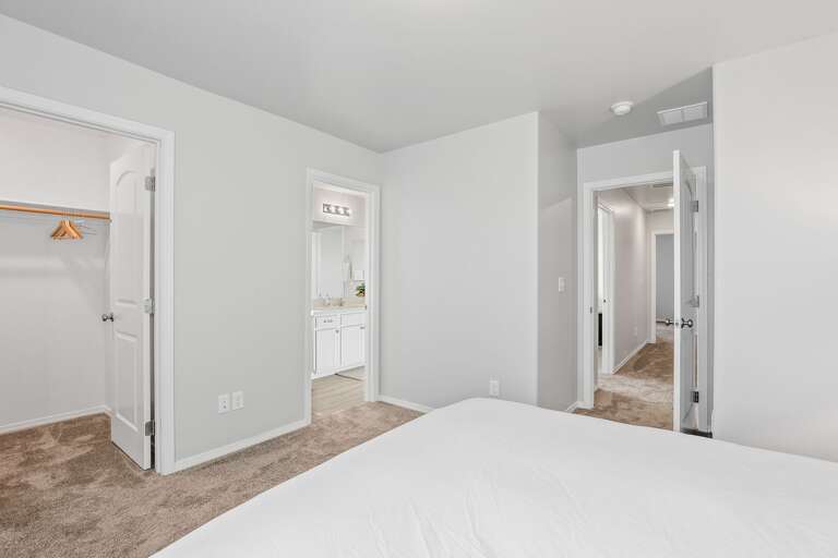 Queen Bedroom 3 : Queen bed and walk-in closet, sharing a Jack-and-Jill bathroom.