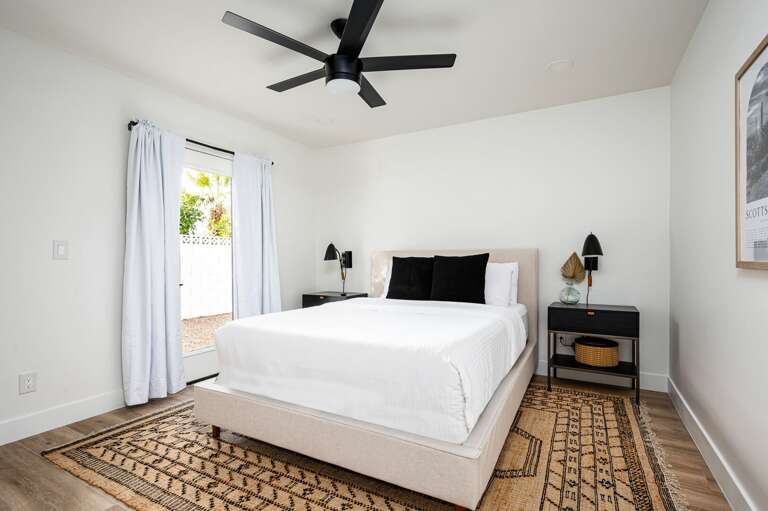 Queen bed for a good nights rest. Queen bed for a good nights rest.