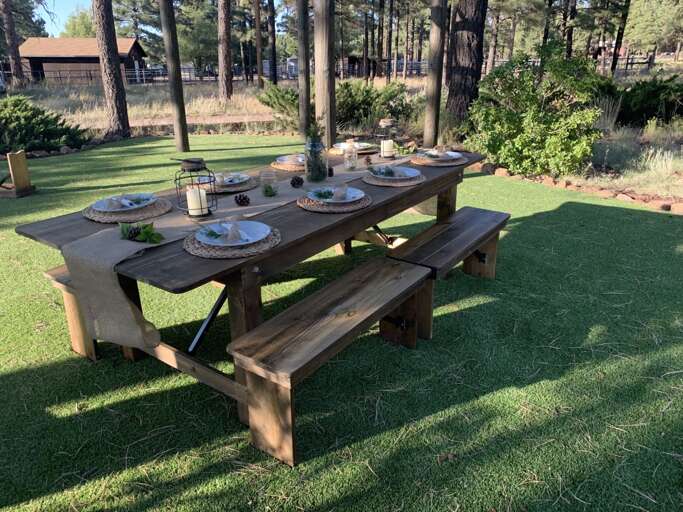 Share meals on the spacious deck with a grill, or relax on the back deck. Share meals on the spacious deck with a grill, or relax on the back deck.