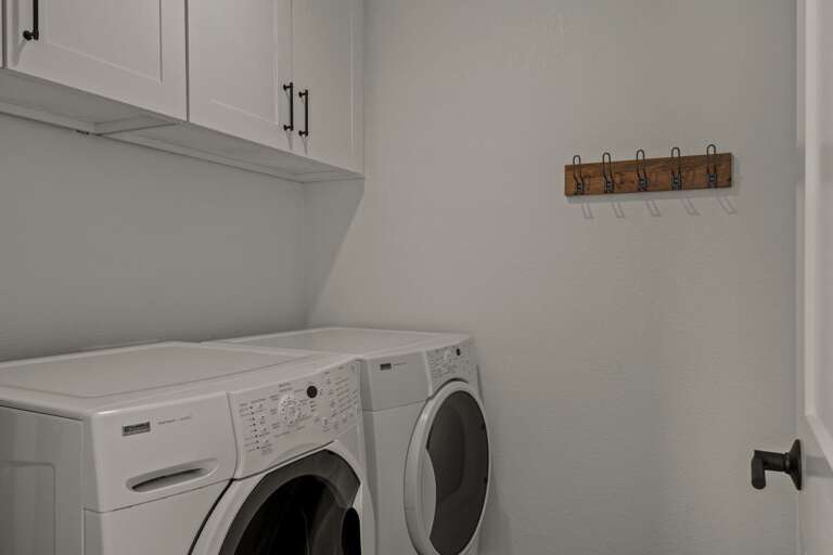 Full-sized washer and dryer – Take care of laundry with ease Full-sized washer and dryer – Take care of laundry with ease