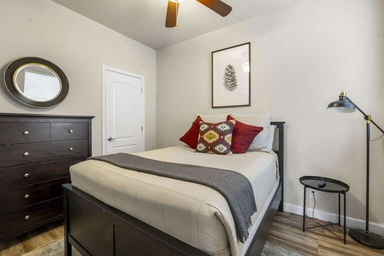 Each room includes fresh bedding, ceiling fans, Smart TVs, and quality mattresses for a great night's sleep. Each room includes fresh bedding, ceiling fans, Smart TVs, and quality mattresses for a great night's sleep.