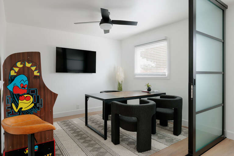 For a dedicated office space for remote workers, you can close the doors to allow privacy. For a dedicated office space for remote workers, you can close the doors to allow privacy.