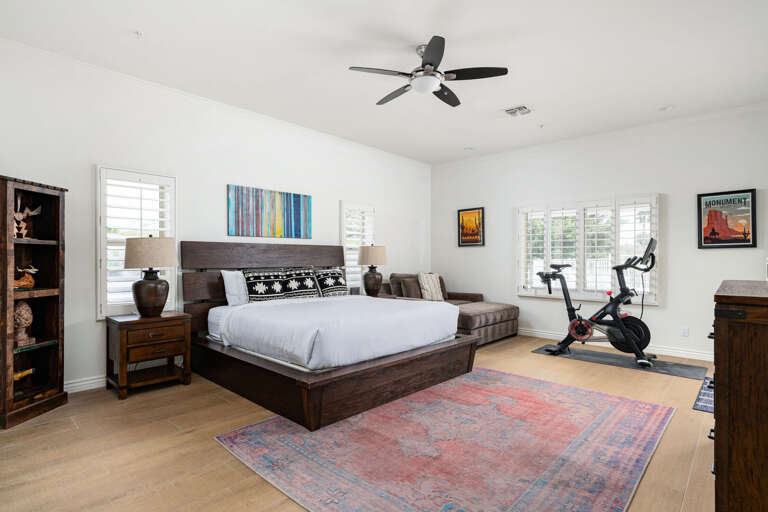Main Suite w/ King Bed & Exercise Bike